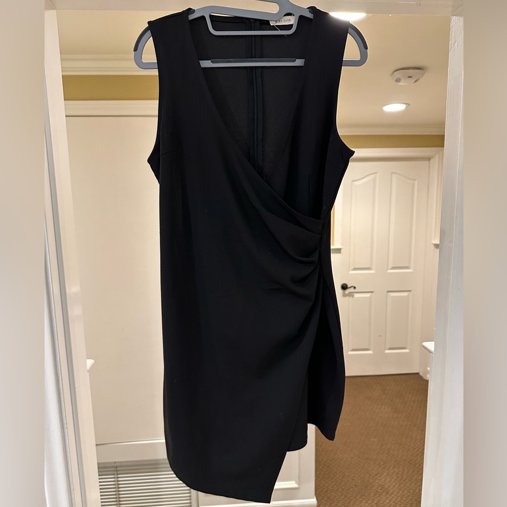 Asymmetrical short black dress